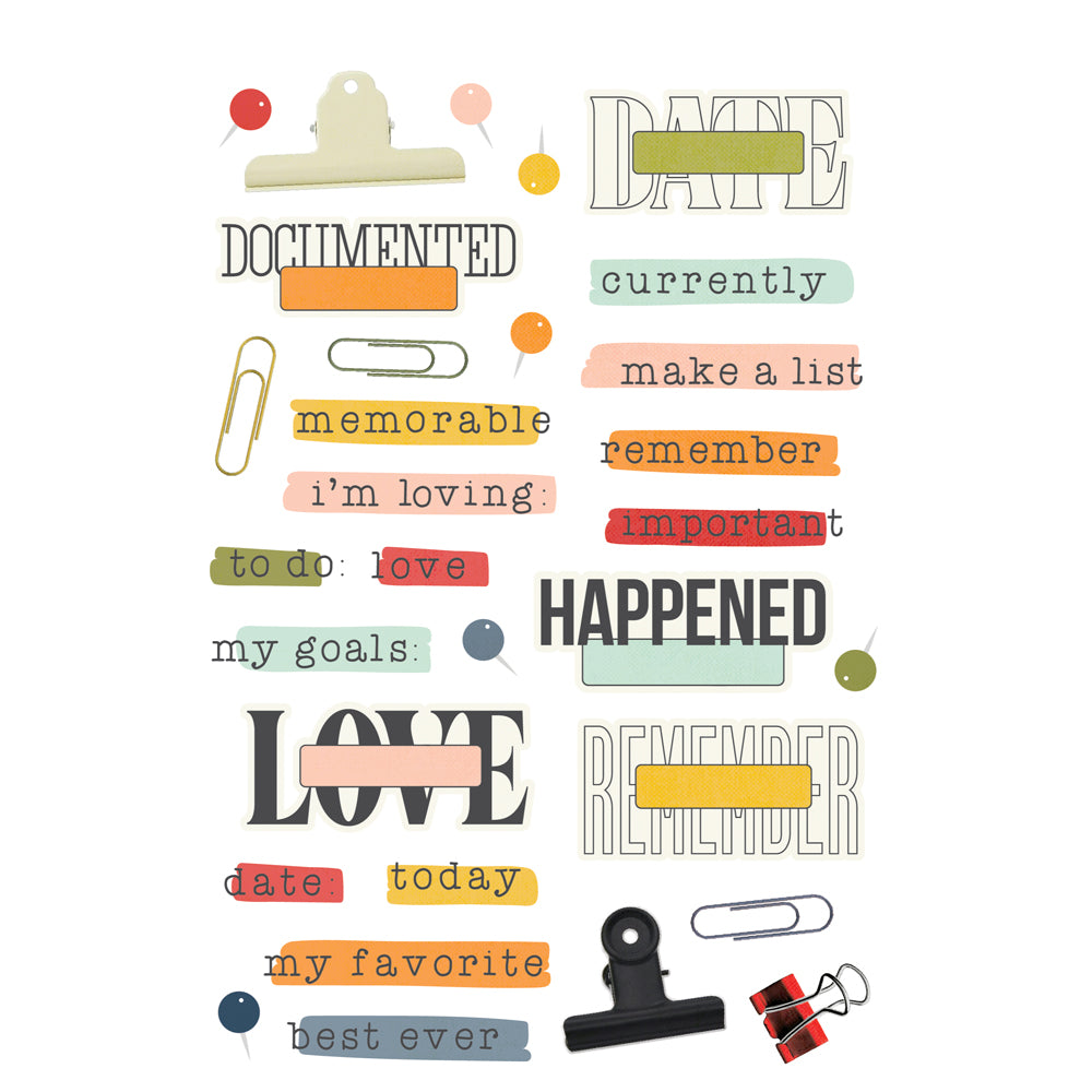 Simple Stories FOR THE RECORD Sticker Book 243pc