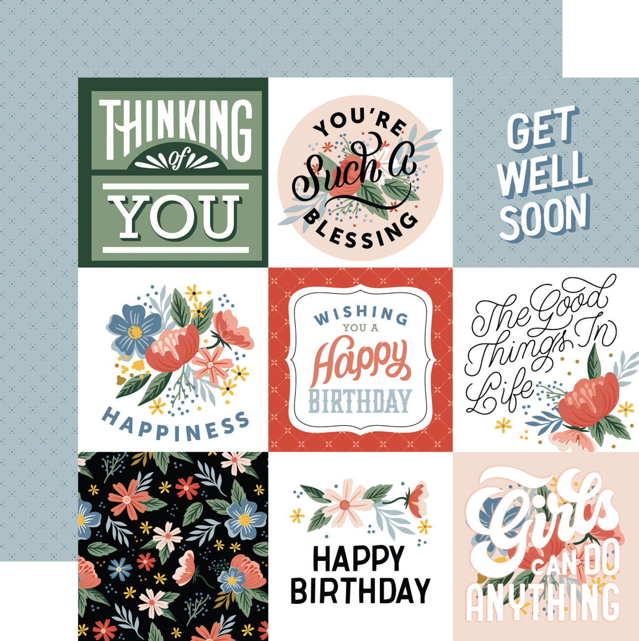 Echo Park SALUTATIONS No. 2 12”X12” Scrapbook Paper