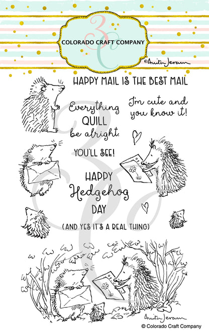 Colorado Craft Company HEDGEHOG DAY Stamp &amp; Die Set 23pc