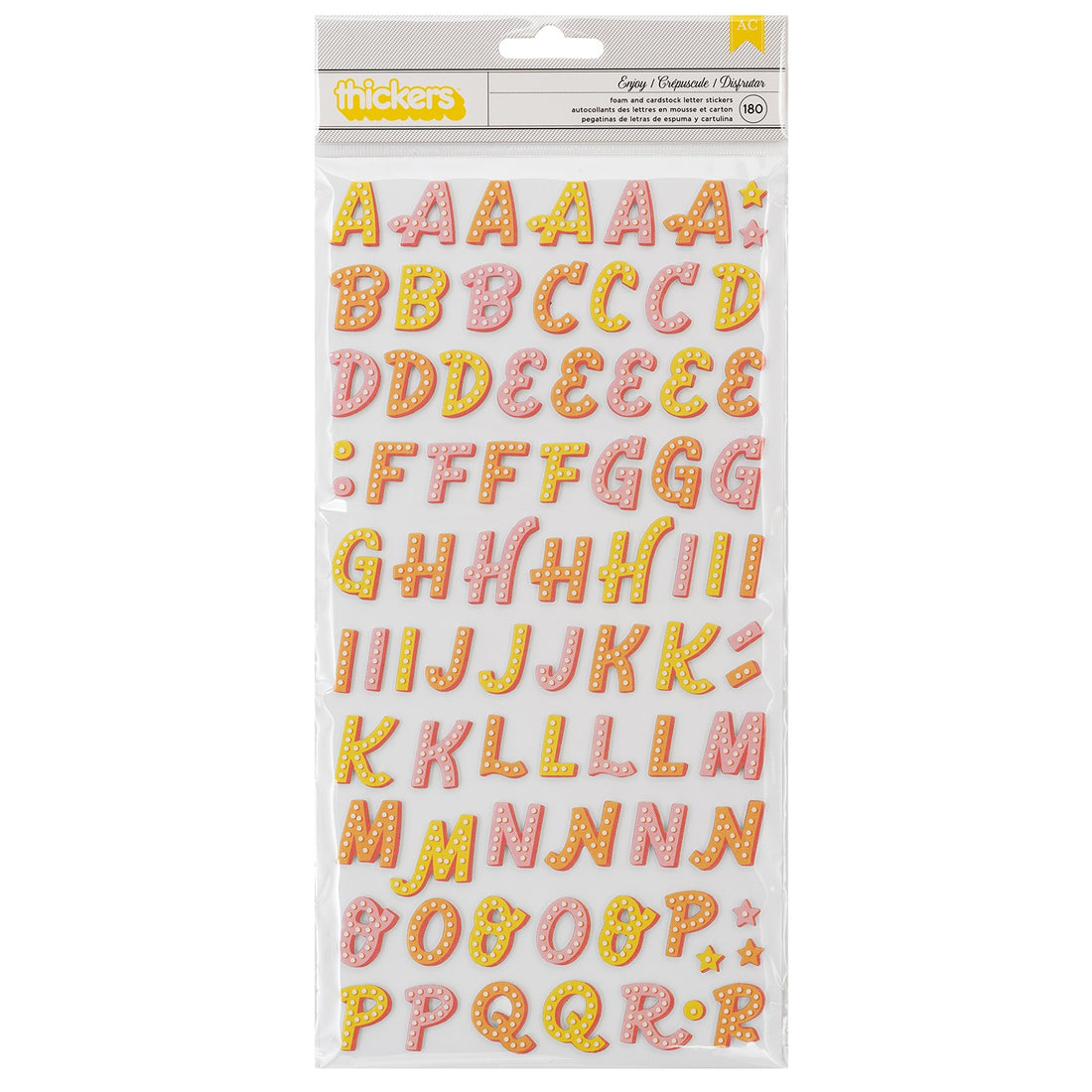 Thickers Fantastico ENJOY Foam Letter Stickers 180pc