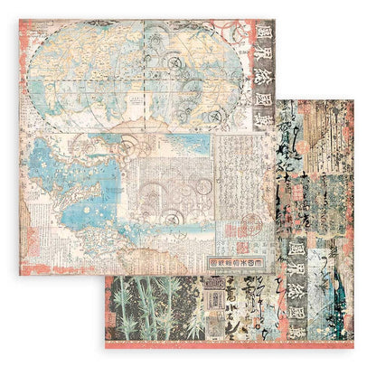 Stamperia SIR VAGABOND IN JAPAN 12&quot;X12&quot; Scrapbook Paper Pack