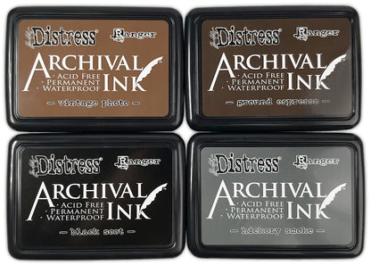 Ranger DISTRESS 4pc INK PAD STACK Permanent Waterproof Archival