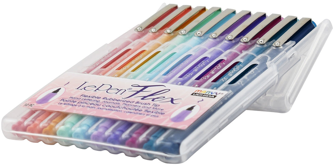 Marvy Uchida LePEN FLEX PASTEL MARKER SET 10pc