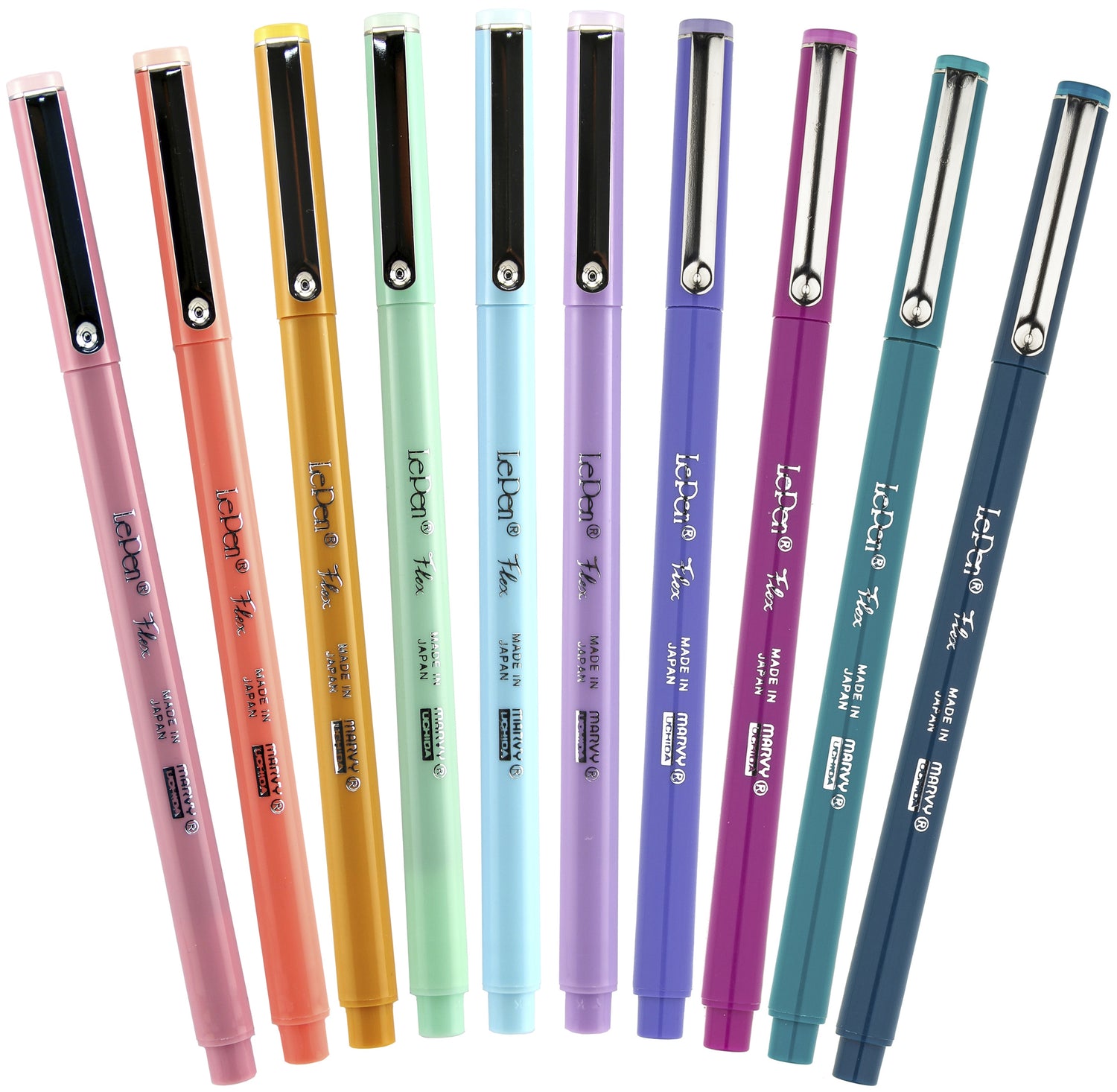 Marvy Uchida LePEN FLEX PASTEL MARKER SET 10pc