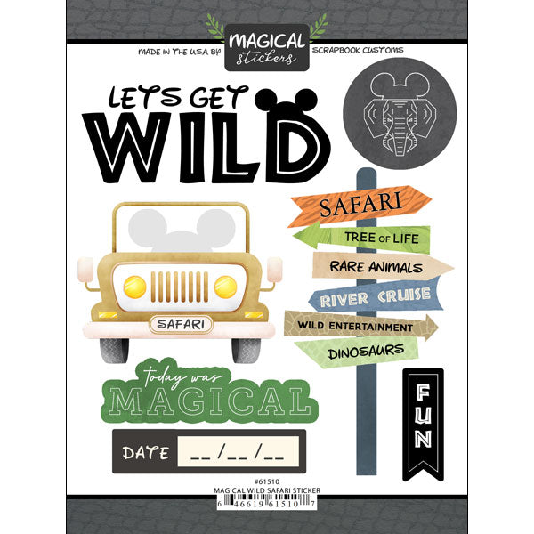 Magical WILD SAFARI Stickers 24pc