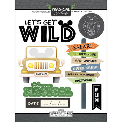 Magical WILD SAFARI Stickers 24pc