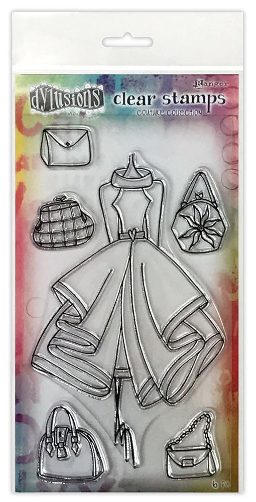 Ranger DYLUSIONS COUTURE CLEAR STAMPS Acrylic Set