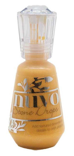 Nuvo Stone Drops MUSTARD JAR 3D Enamel Bead Dots 1oz