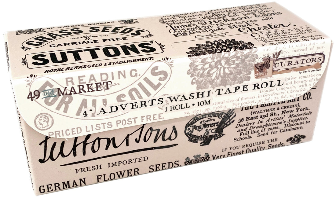 49 and Market CURATORS 4” ADVERTS Washi Tape Roll