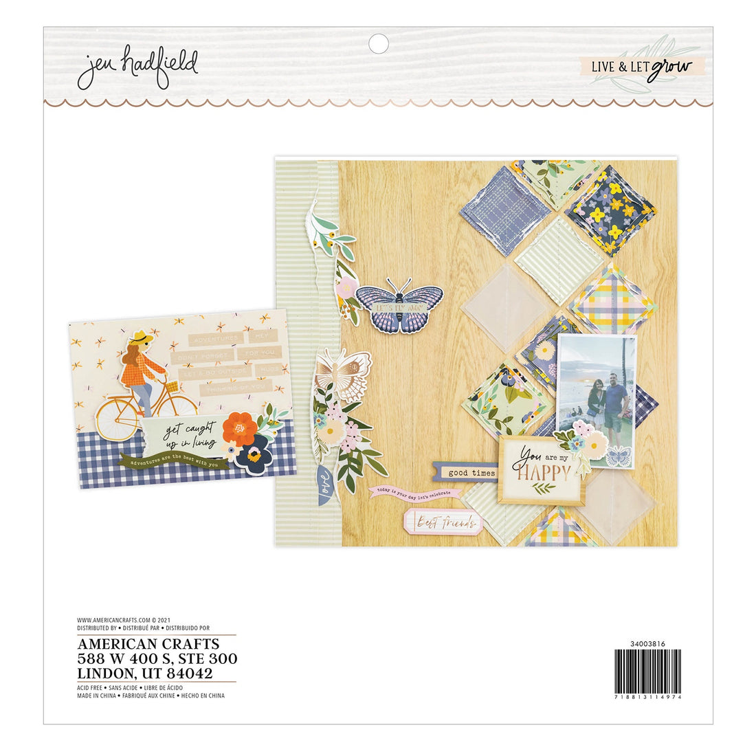 Jen Hadfield LIVE &amp; LET GROW 12&quot;X12&quot; Paper Pad 48pc