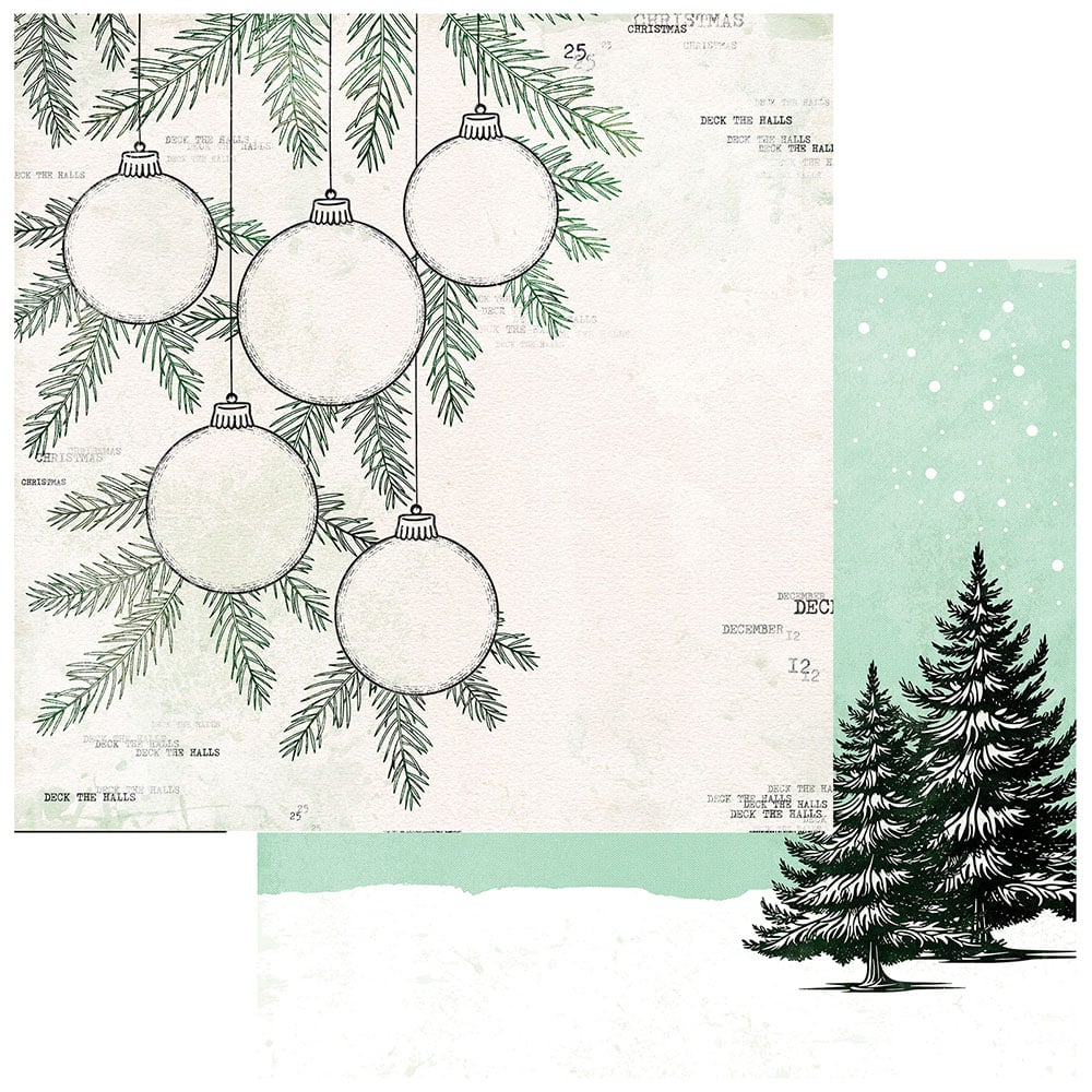49 and Market Vicki Boutin MISTLETOE &amp; MEMORIES 12X12 Scrapbook Paper