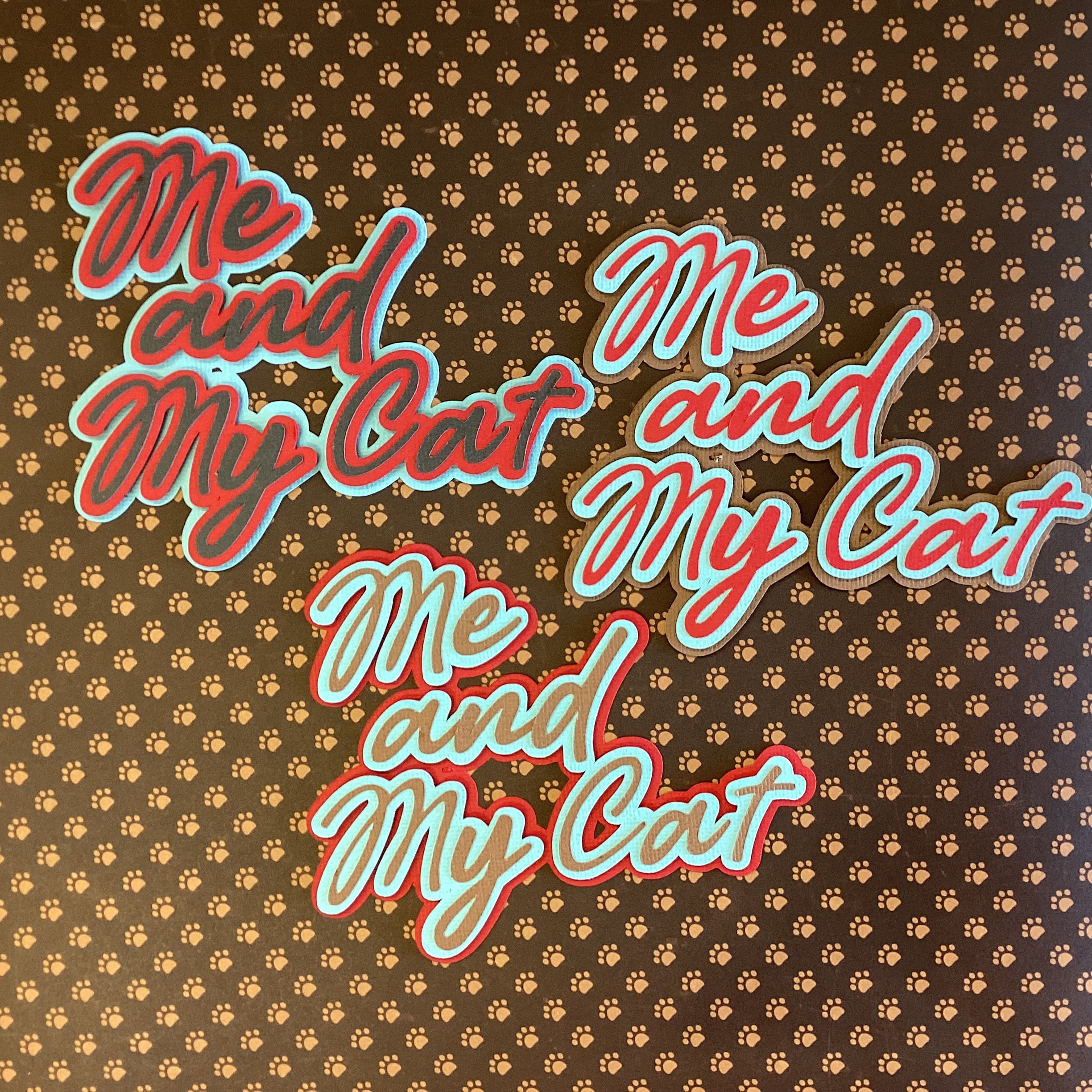 Scrapbooksrus ME AND MY CAT Diecut Pet Scrapbook Die Cut Embellishments