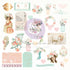 Prima PEACH TEA EPHEMERA Foil Diecuts 29pc