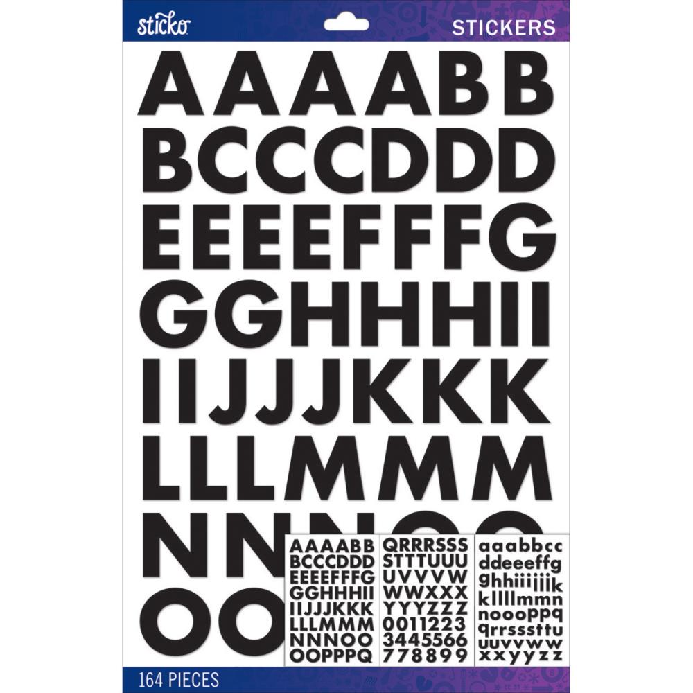 Sticko FUTURA BOLD LARGE Alphabet Stickers 164pc