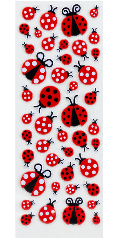 Sticko LADYBUGS Themed Puffy Stickers 44pc