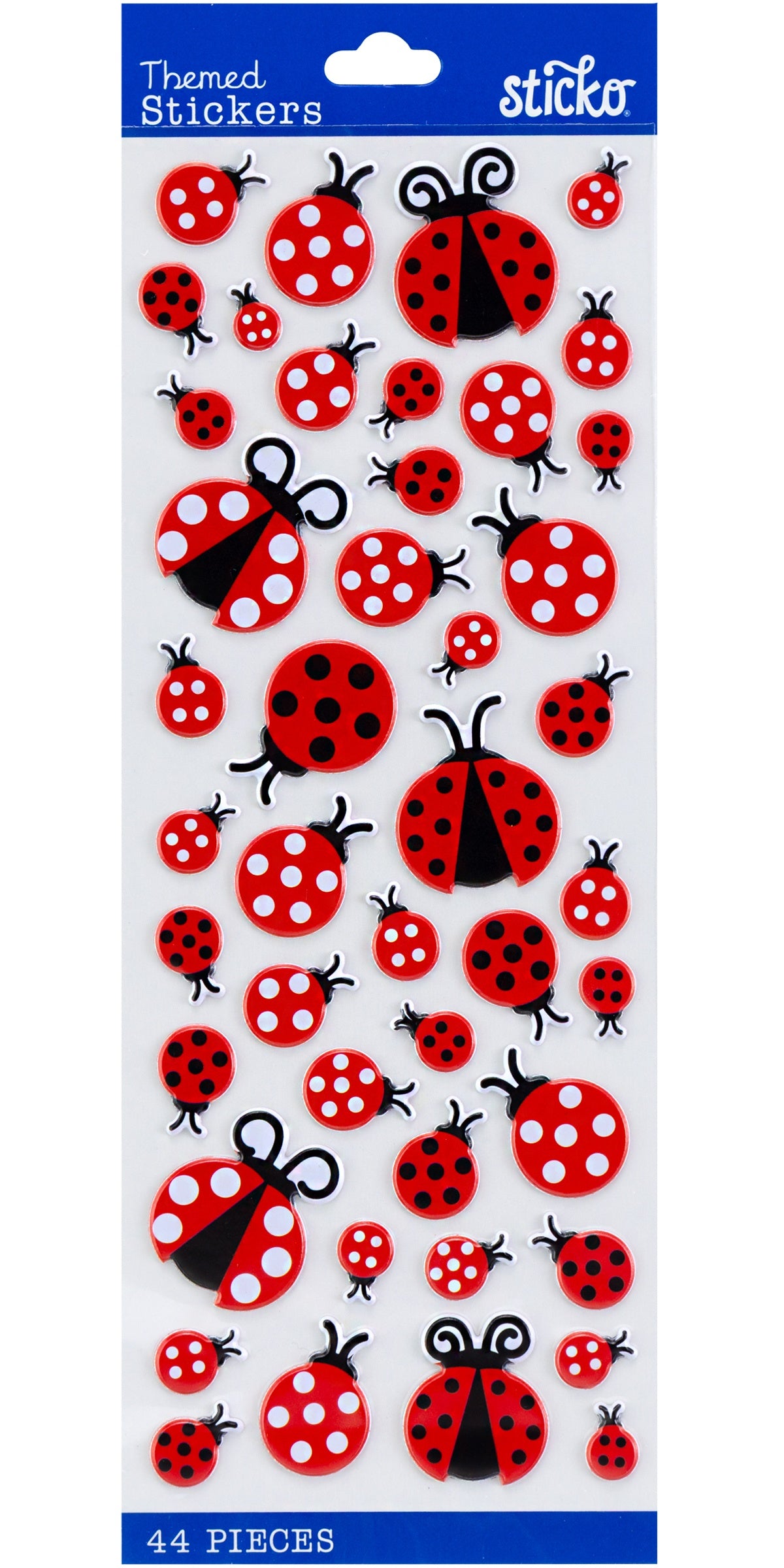 Sticko LADYBUGS Themed Puffy Stickers 44pc