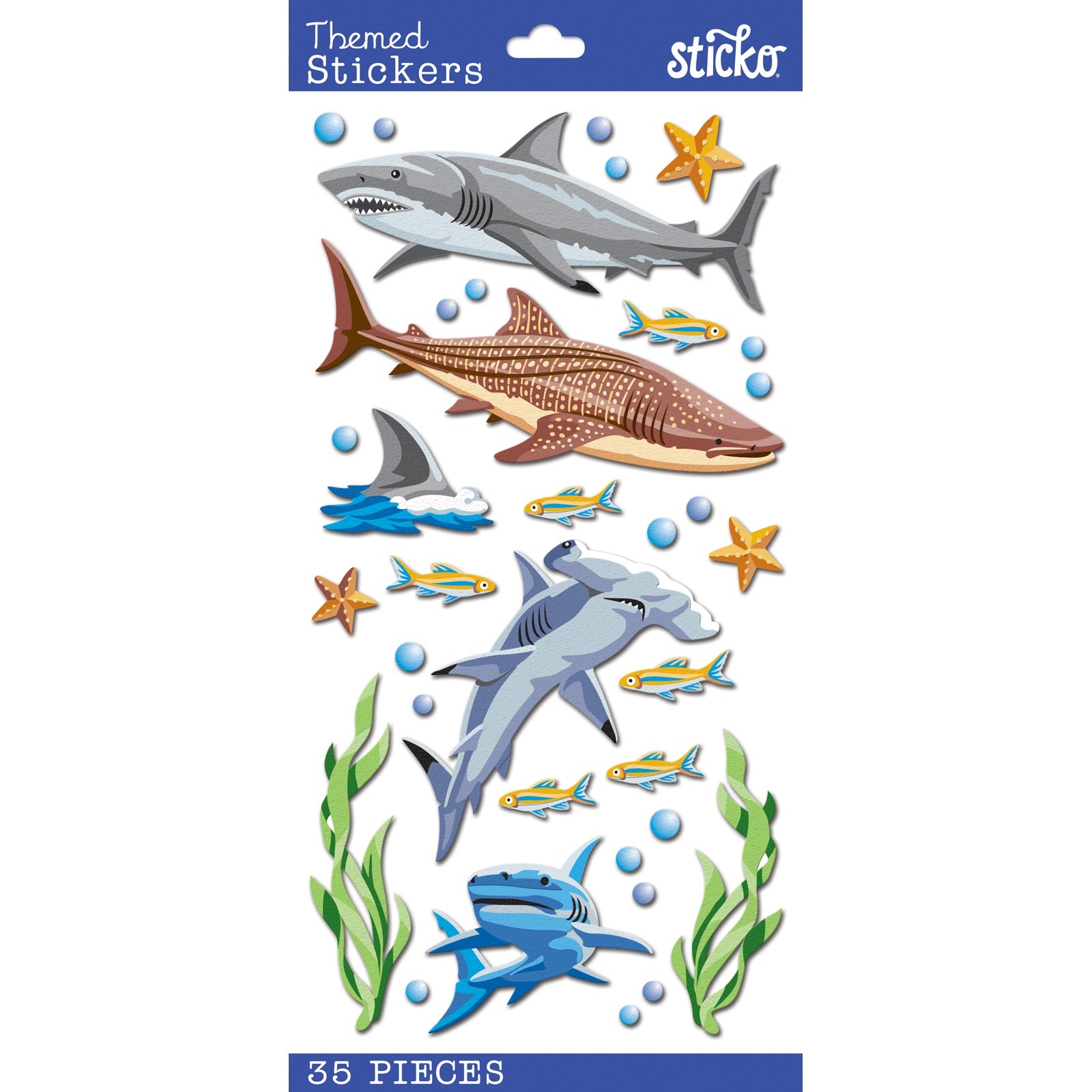 Sticko SHARKS Themed Stickers 35pc