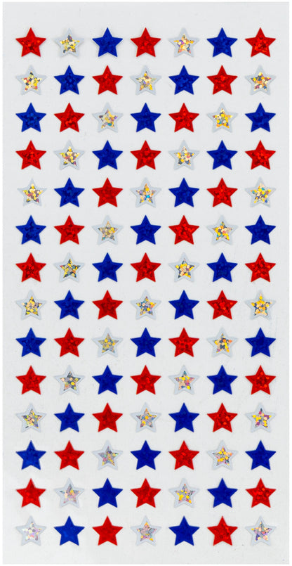 Sticko 4TH OF JULY STAR REPEATS Themed Stickers 98pc