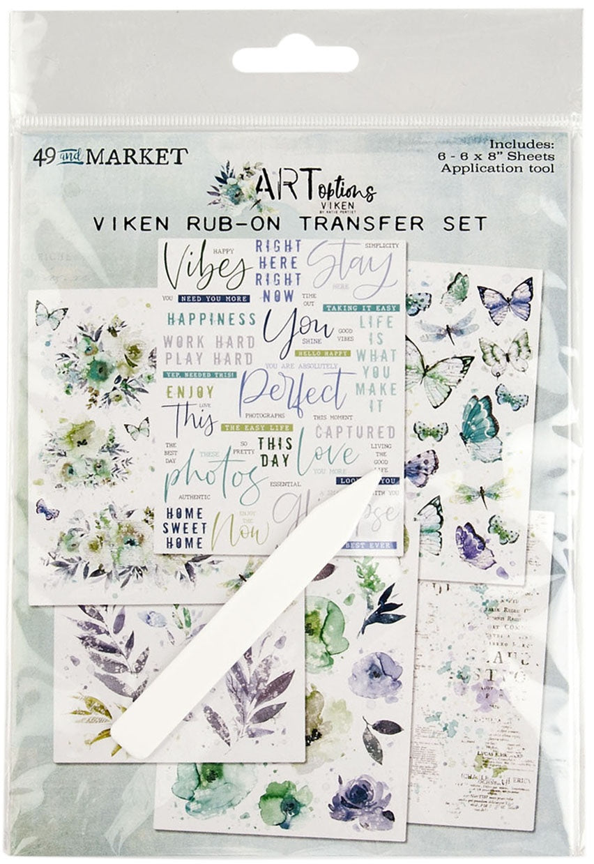 49 and Market ArtOptions VIKEN RUB-ON TRANSFER SET Rubon