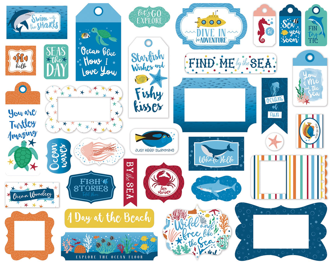 Echo Park SEA LIFE Frames &amp; Tags 33pc