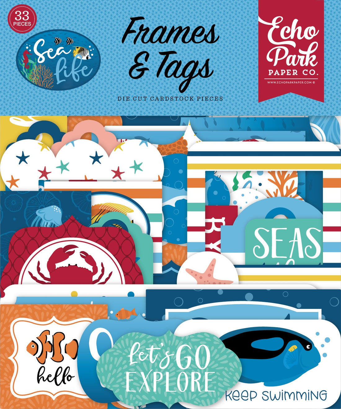 Echo Park SEA LIFE Frames &amp; Tags 33pc