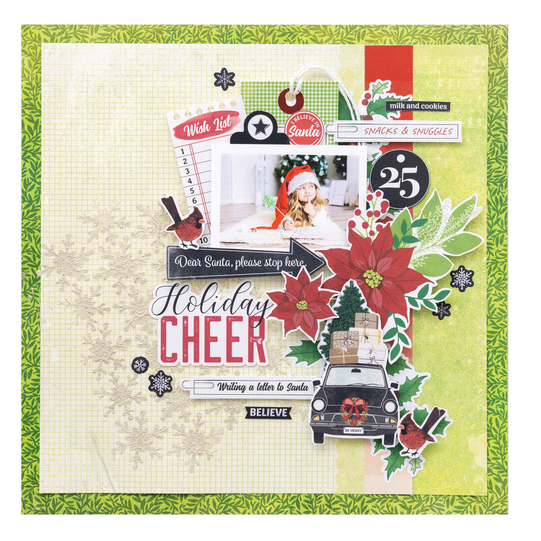 American Crafts Vicki Boutin EVERGREEN & HOLLY 12"X12" Paper Pad 48 Sheets