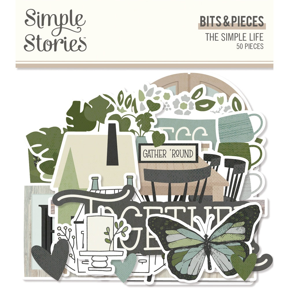 Simple Stories THE SIMPLE LIFE Bits &amp; Pieces 50pc