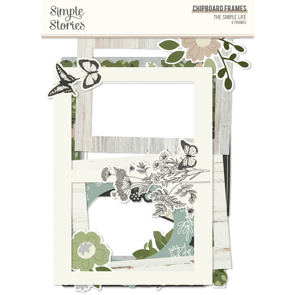 Simple Stories THE SIMPLE LIFE Chipboard Frames 6pc