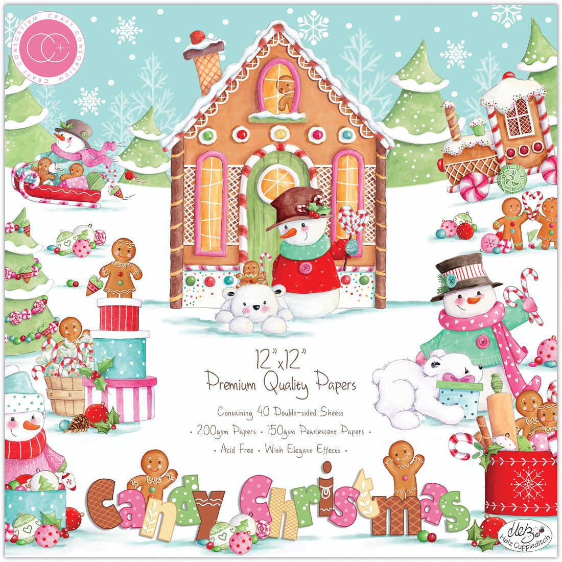 Craft Consortium CANDY CHRISTMAS 12X12 Premium Paper Pad