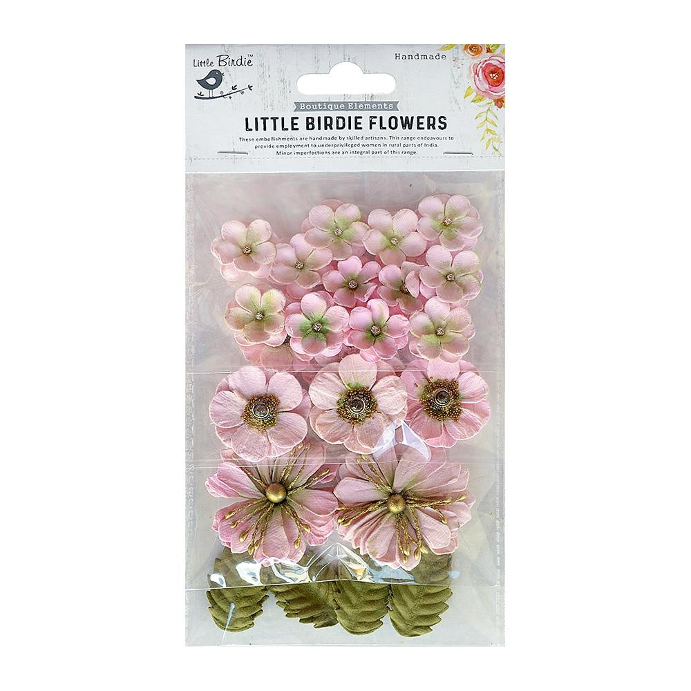 Little Birdie Handmade Flowers RENAE PINK 27pc