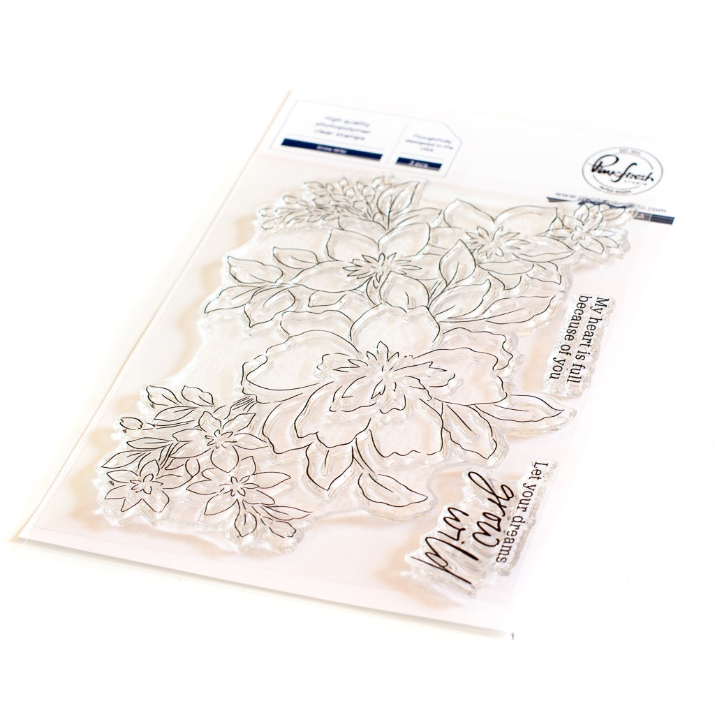 Pinkfresh Studio GROW WILD Clear Stamp &amp; Die Set 5pc