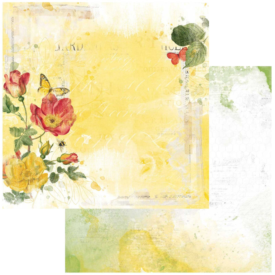 49 and Market Vintage Artistry Countryside SUNSET BLOOM 12"X12" Scrapbook Paper