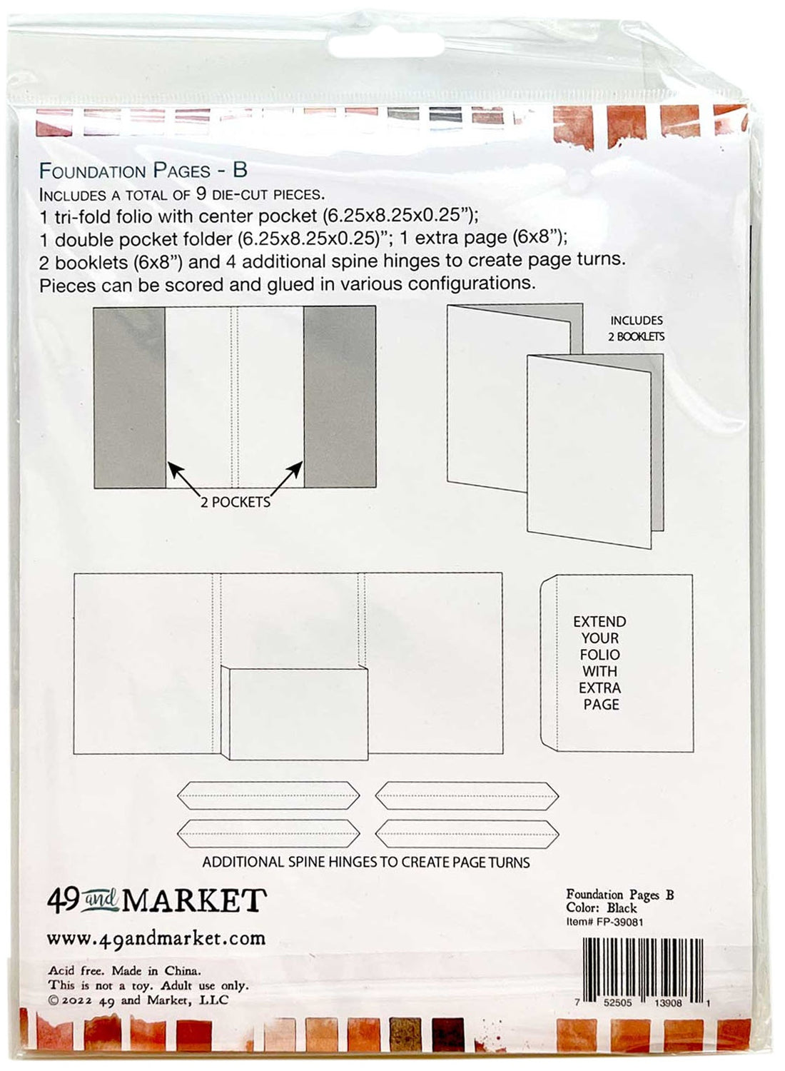 49 and Market Foundation PAGES B BLACK 18pc