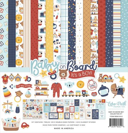 Echo Park Baby On Board IT’S A BOY 12&quot;X12&quot; Collection Kit