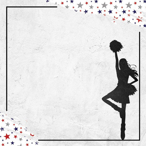 Scrapbook Customs CHEER LOVE 12"X12" Cheerleading Paper