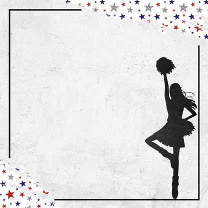 Scrapbook Customs CHEER LOVE 12"X12" Cheerleading Paper