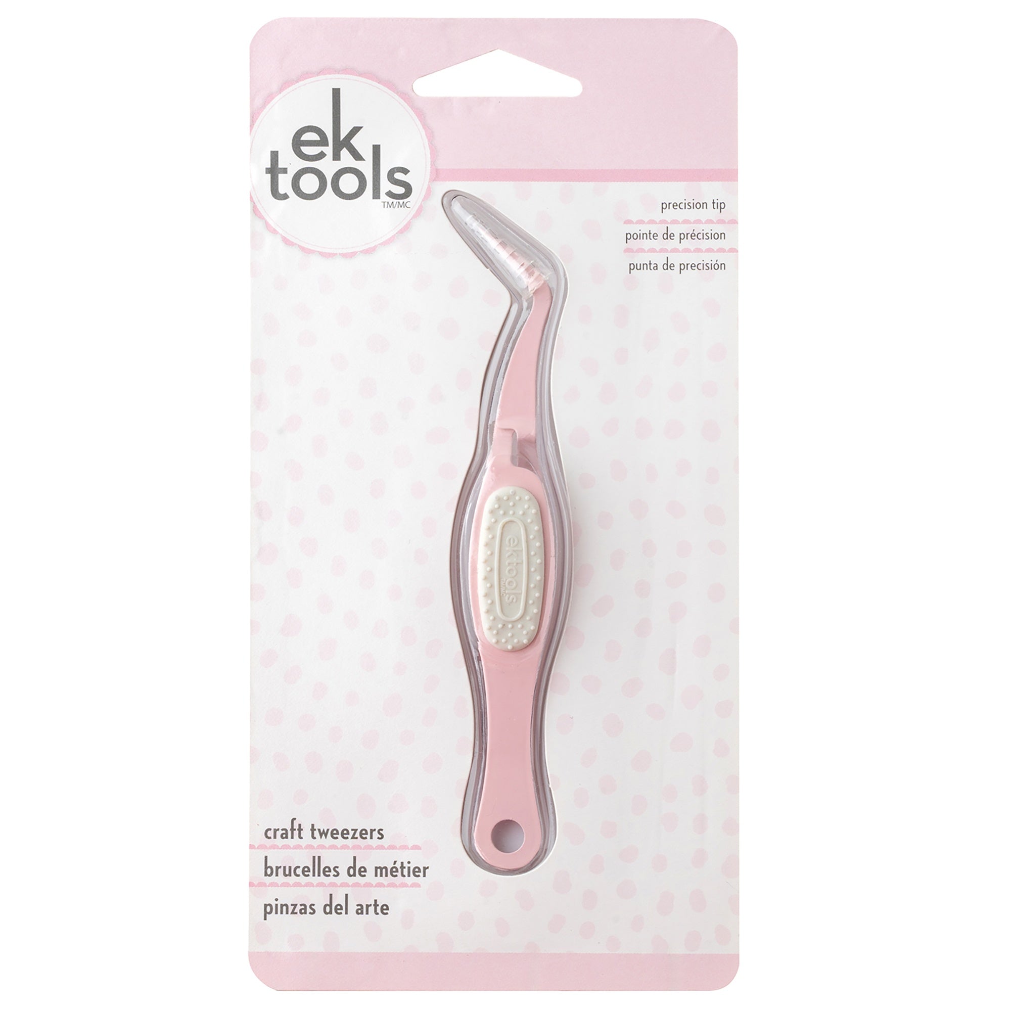 EK Tools CRAFT TWEEZERS PINK Precision Tip