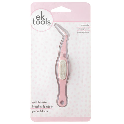 EK Tools CRAFT TWEEZERS PINK Precision Tip