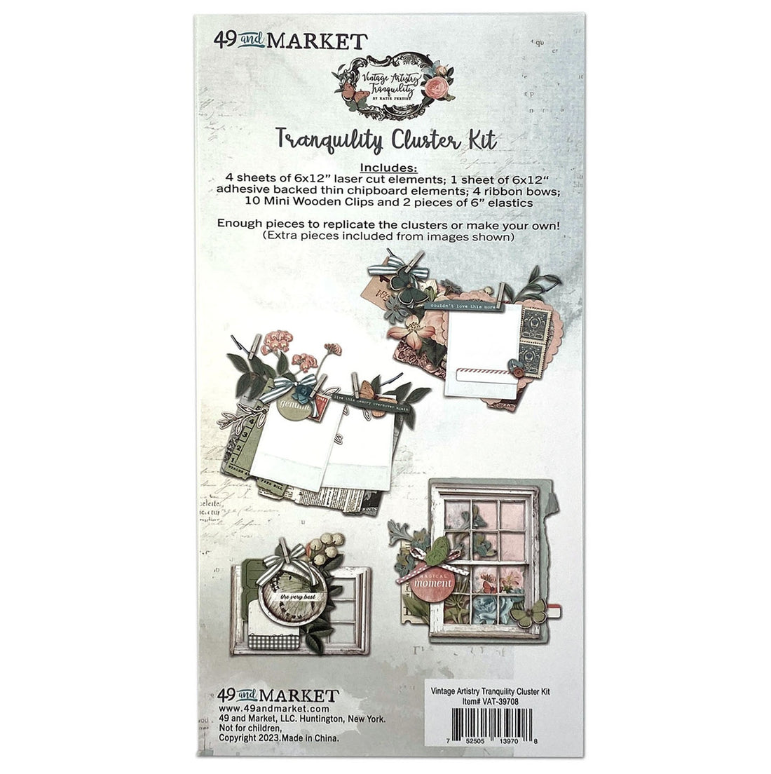 49 and Market Vintage Artistry TRANQUILITY Cluster Kit