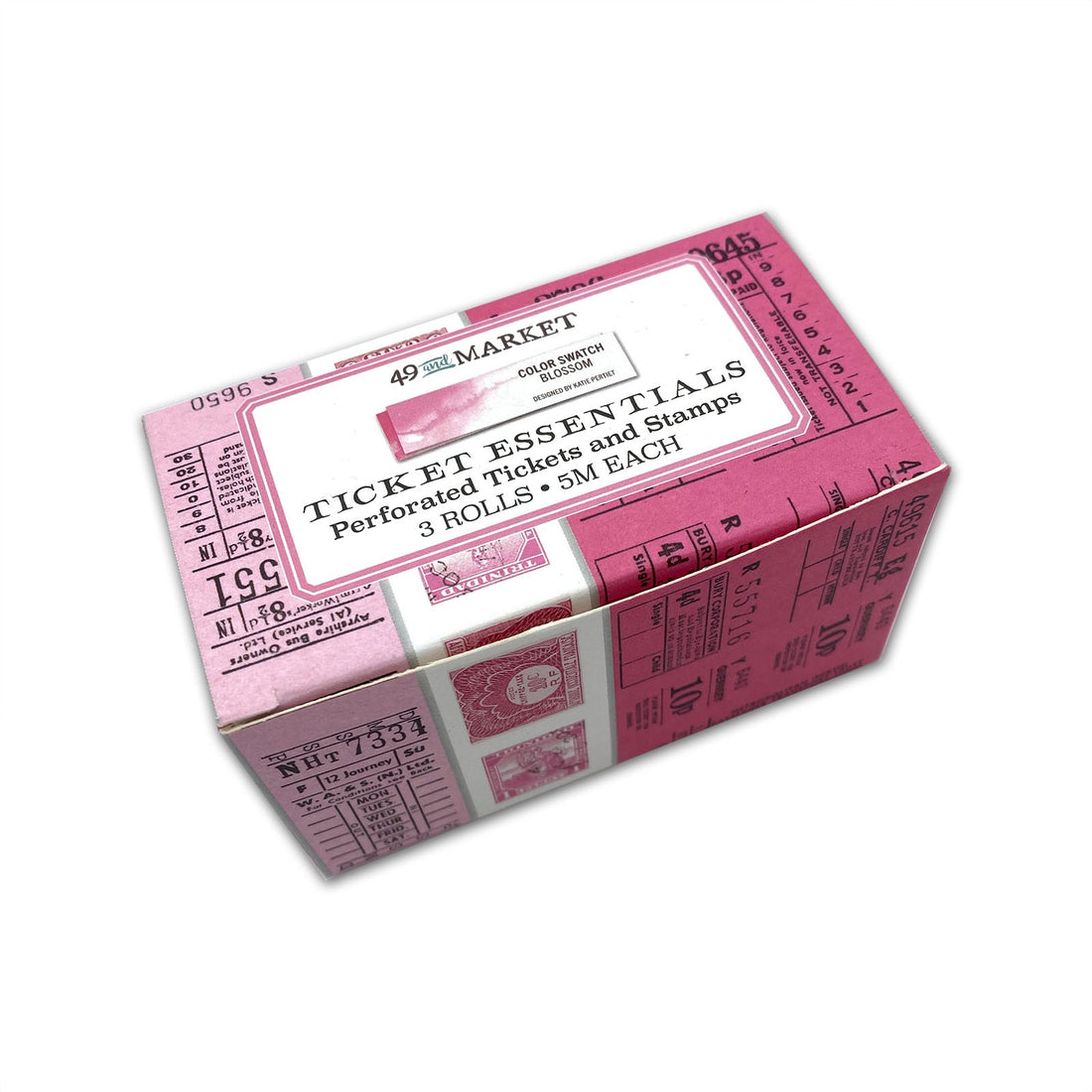 49 and Market Vintage Bits TICKET ESSENTIALS BLOSSOM Perforated Tickets & Stamps 3 Rolls