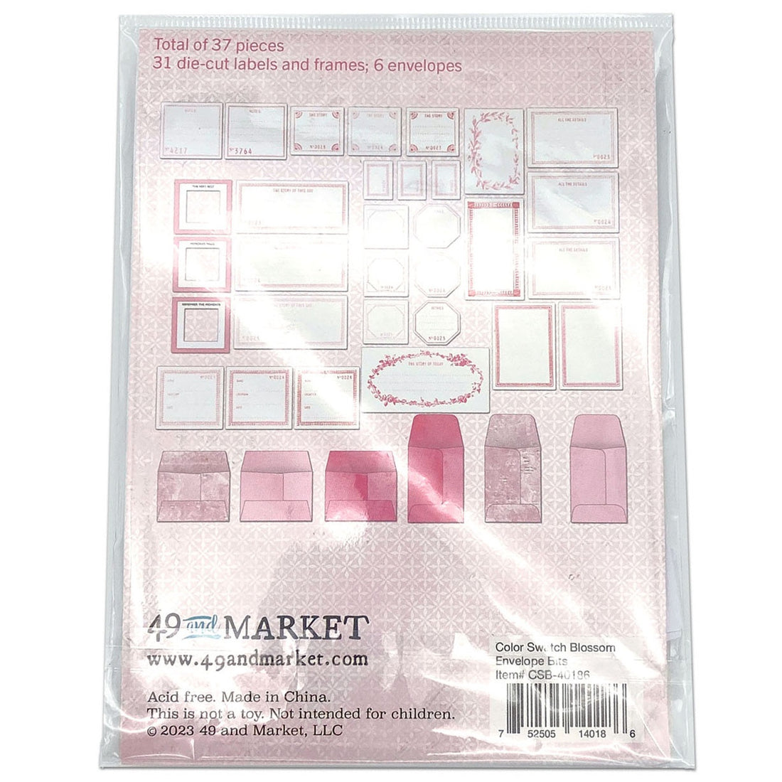 49 and Market Color Swatch BLOSSOM Envelope Bits 37pc