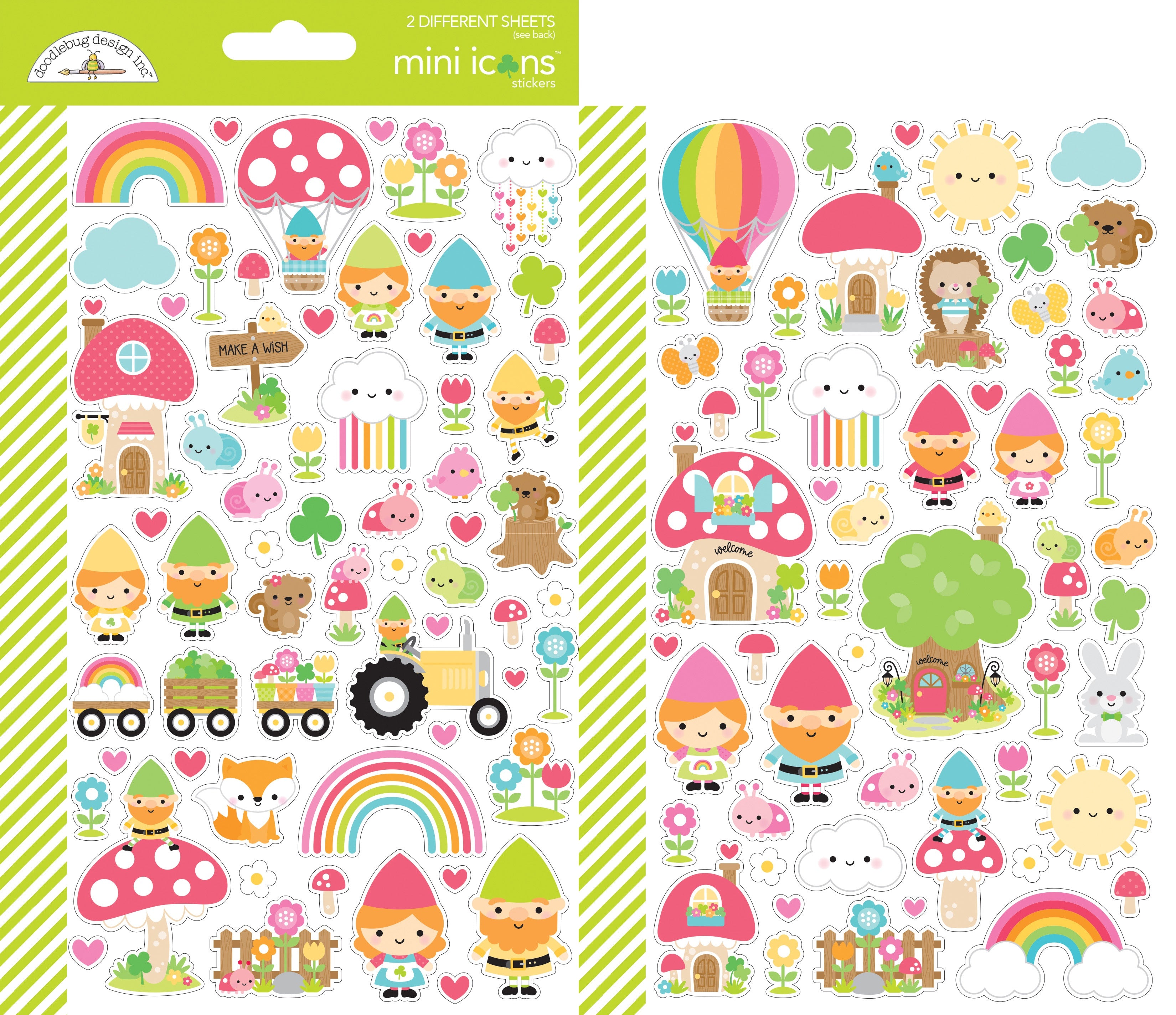 Doodlebug OVER THE RAINBOW Mini Icons 2 Sheets