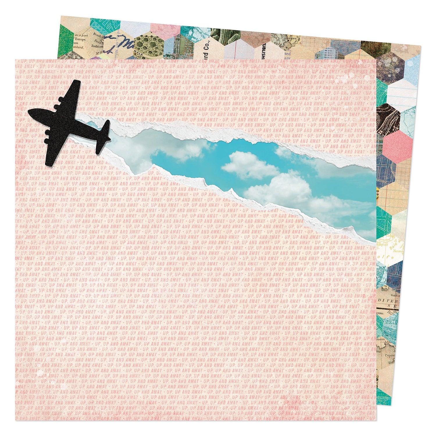 Vicki Boutin Where to Next TAKE OFF 12”X12” Scrapbook Paper