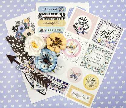 Prima SPRING ABSTRACT Cut Out And Sticker Sheets