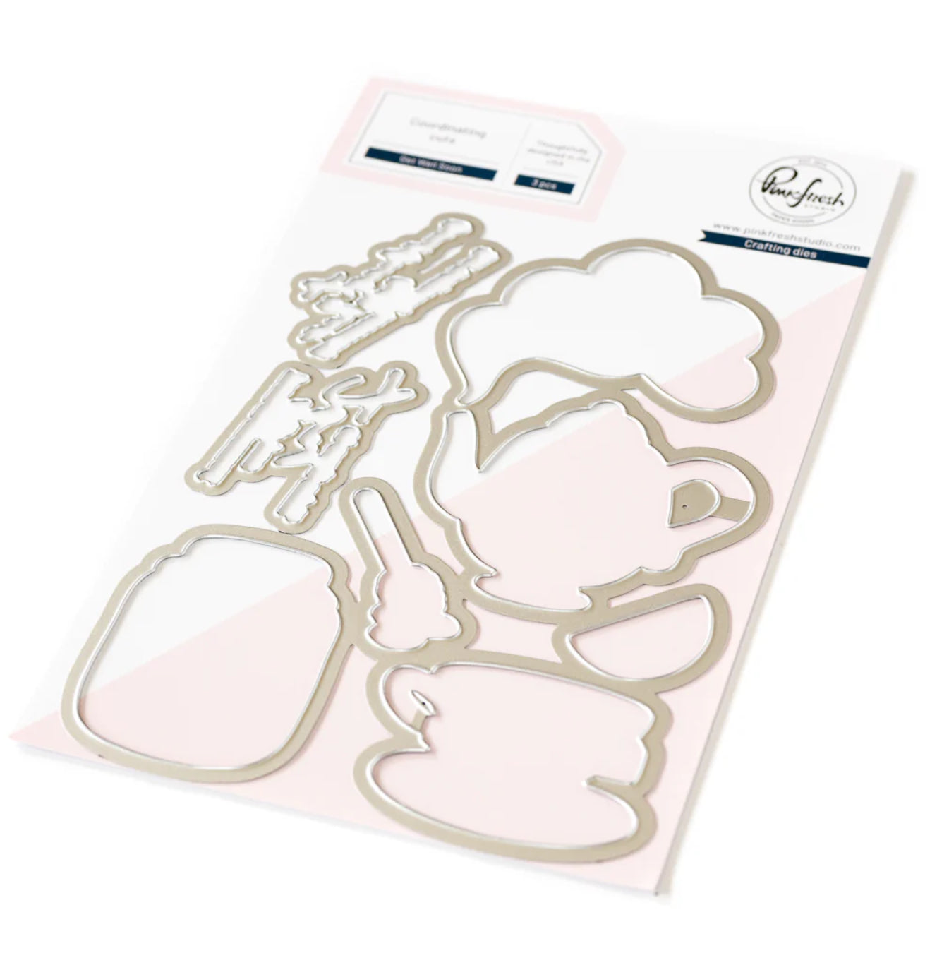 Pinkfresh Studio GET WELL SOON Clear Stamp &amp; Die Set 7pc