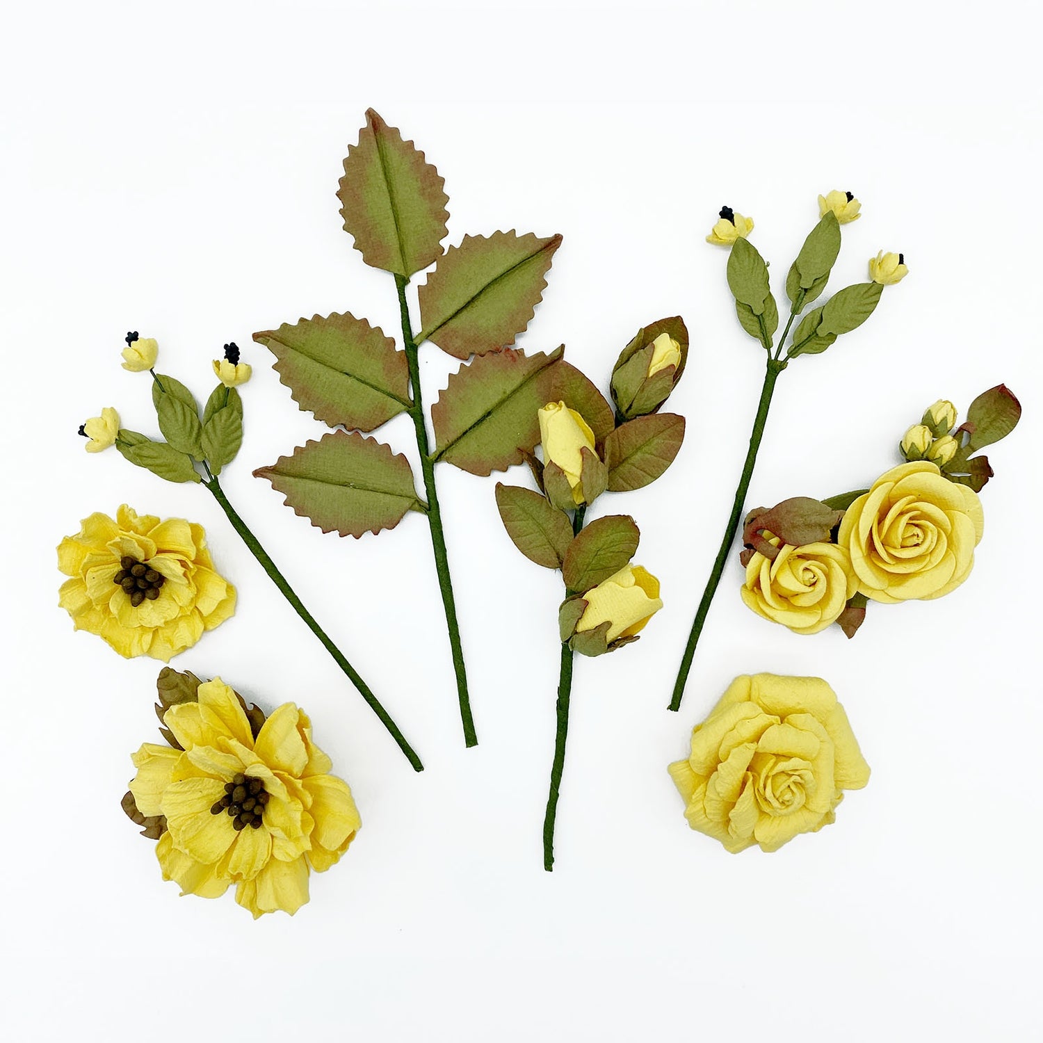 49 and Market NATURE’S BOUNTY Canary Handmade Paper Flower @Scrapbooksrus