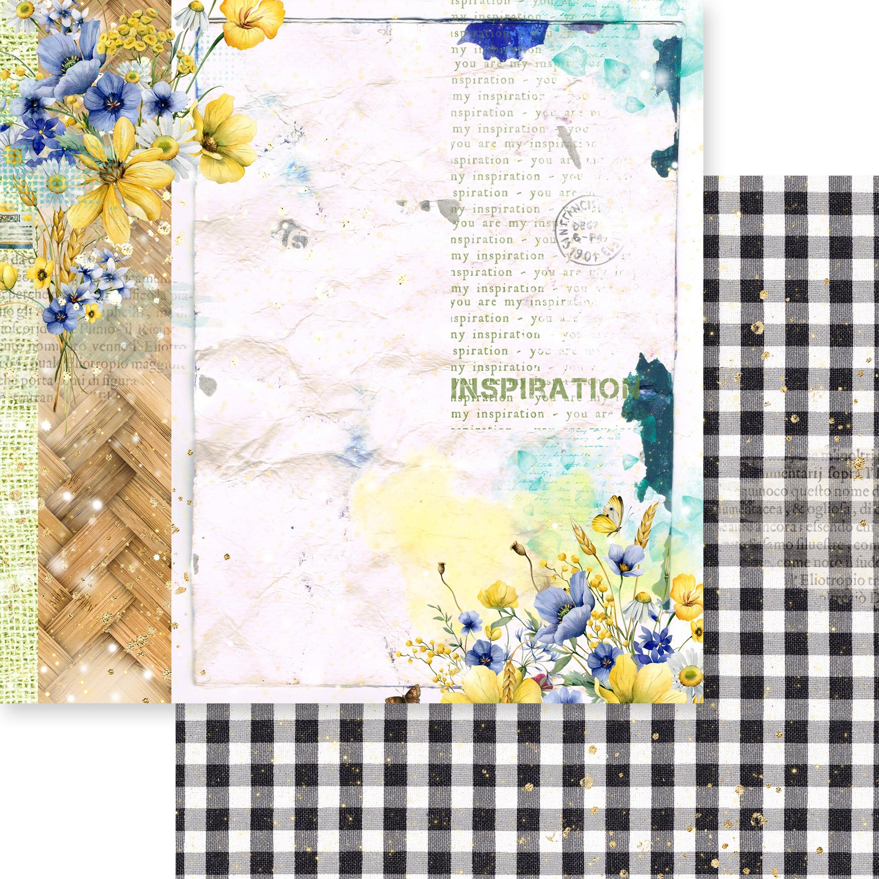 Memory Place Bon Voyage TRAVEL NOTES 02 12X12 Scrapbook Paper