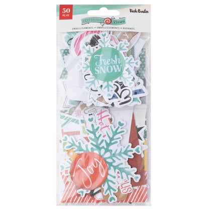 Vicki Boutin PEPPERMINT KISSES Tag Embellishments DieCuts 50pc