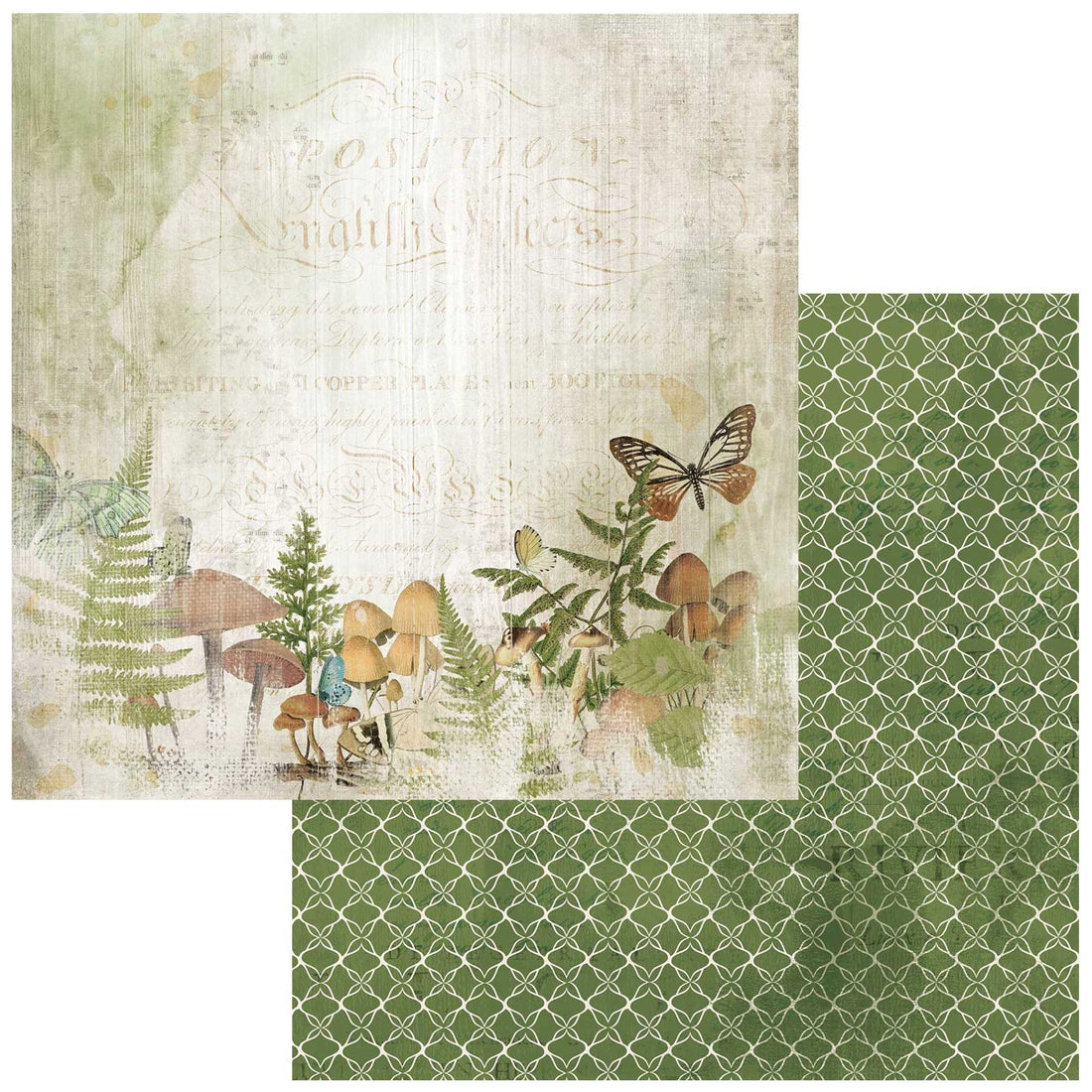 49 and Market Vintage Artistry Nature Study NATURAL HABITAT 12"X12" Scrapbook Paper