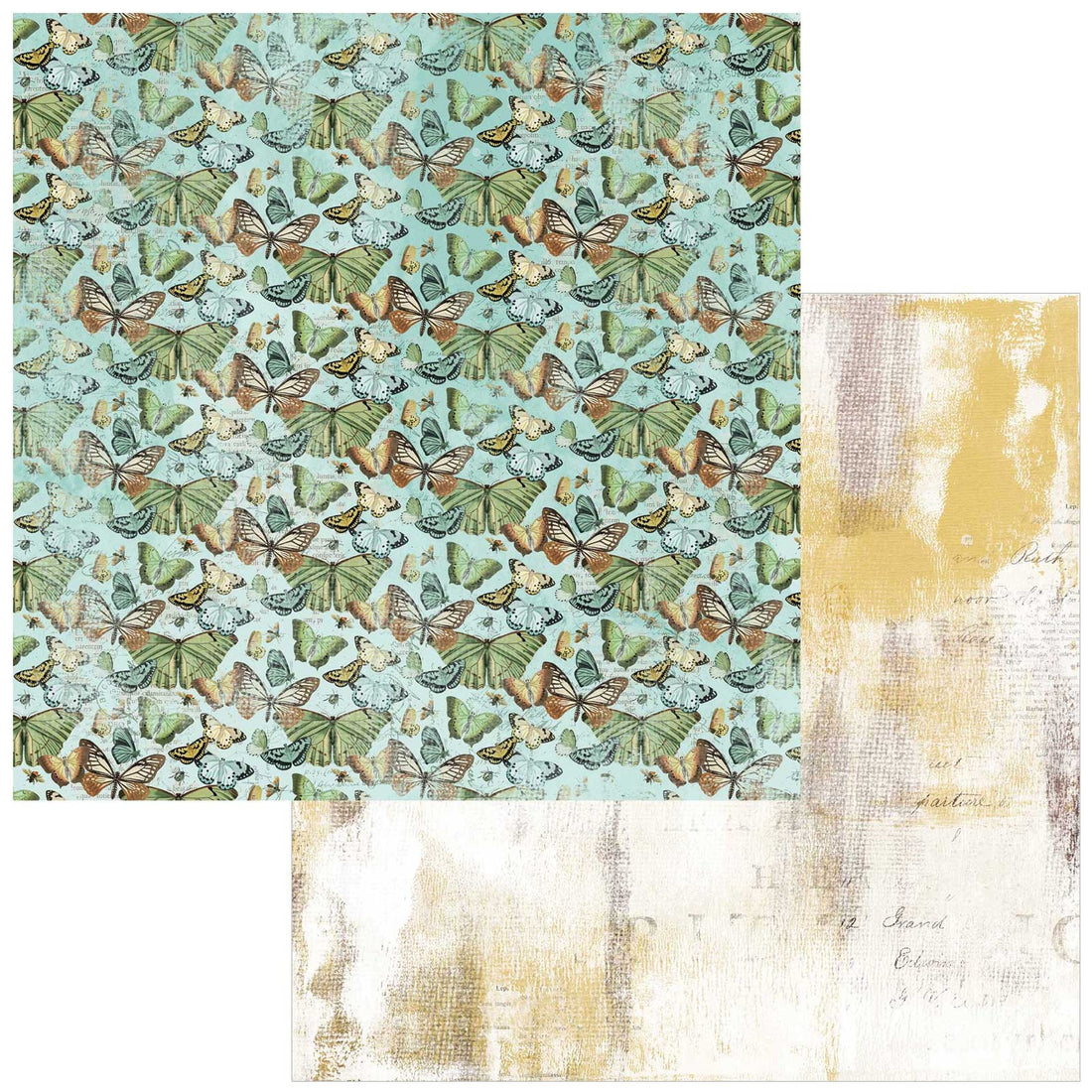 49 and Market Vintage Artistry Nature Study SOAR 12"X12" Scrapbook Paper